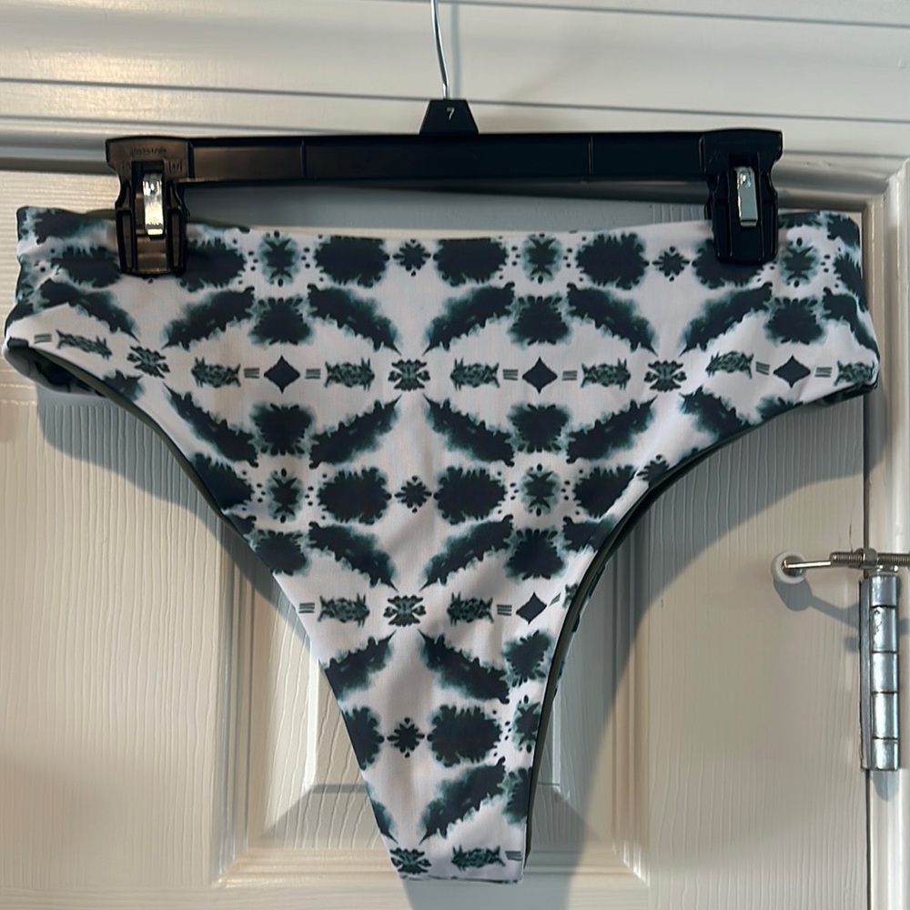 Green and White Bikini Bottoms